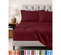 Utopia Bedding Bed Sheet Set, 4 Piece, Double, Burgundy