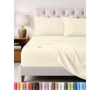 Utopia Bedding Bed Sheet Set, 4 Piece, Double, Ivory