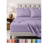 Utopia Bedding Bed Sheet Set, 4 Piece, King, Lavender | Fitted Sheet, Flat Sheet with 2 Pillowcases 50x75 - OekoTex Certified, Polyester Microfiber Fabric - Wrinkle & Fade Resistant