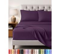 Utopia Bedding Bed Sheet Set, 4 Piece, King, Purple