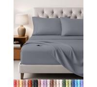 Utopia Bedding Bed Sheet Set Small Double, Grey, 4 Piece - Fitted Sheet, Flat Sheet with 2 Pillow Cases 50x75 - Wrinkle, Shrinkage & Fade Resistant - Oeko-Tex Certified, Polyester Microfiber Fabric