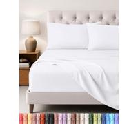 Utopia Bedding Bed Sheet Set, 4 Piece, Super King, White | Fitted Sheet, Flat Sheet with 2 Pillowcases 50x75 - OekoTex Certified, Polyester Microfiber Fabric - Wrinkle & Fade Resistant