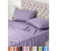 Utopia Bedding Bed Sheet Set King, Lavender, 4 Piece - Fitted Sheet, Flat Sheet with 2 Pillow Cases 50x75 - Wrinkle, Shrinkage & Fade Resistant - Oeko-Tex Certified, Polyester Microfiber Fabric