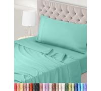 Utopia Bedding Bed Sheet Set Single, Spa Blue, 3 Piece - Fitted Sheet, Flat Sheet with 1 Pillow Case 50x75 - Wrinkle, Shrinkage and Fade Resistant - Oeko-Tex Certified, Polyester Microfiber Fabric