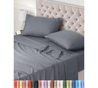 Utopia Bedding Bed Sheet Set Small Double, Grey, 4 Piece - Fitted Sheet, Flat Sheet with 2 Pillow Cases 50x75 - Wrinkle, Shrinkage & Fade Resistant - Oeko-Tex Certified, Polyester Microfiber Fabric