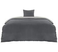 Utopia Bedding Bedding Set 135x200 - Microfiber Duvet Cover 135x200 cm + 1 Pillowcase 80x80 cm - Dark Grey/Light Grey