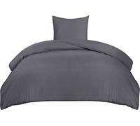 Utopia Bedding Bedding Set 135x200 - Microfiber Duvet Cover 135x200 cm + 1 Pillowcase 80x80 cm - Grey