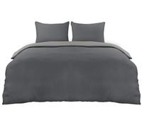 Utopia Bedding Bedding Set 200x200 - Microfiber Duvet Cover 200x200 cm + 2 Pillowcases 80x80 cm - Dark Grey/Light Grey