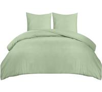 Utopia Bedding Bedding Set 220x240 - Microfiber Duvet Cover 240x220 cm + 2 Pillowcases 65x65 cm - Sage Green