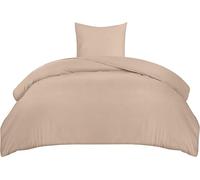 Utopia Bedding Bettwäsche 140x200 Set - Mikrofaser Bettbezug 140x200 cm + 1 Kissenbezug 65x65 cm - Beige
