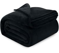 Utopia Bedding Black Fleece Blanket California King Size Lightweight Fuzzy Soft Anti-Static Microfiber Bed Blanket (102x96 Inch)