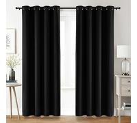 Utopia Bedding Blackout Curtains 52x84 Inch Grommet Top Thermal Curtains for Bedroom Living Room Black