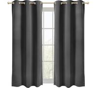 Utopia Bedding Blackout Curtains for Bedroom 63 inch Length, Grommet Thermal Insulated Curtains for Living Room, Grey, 42x63 inch