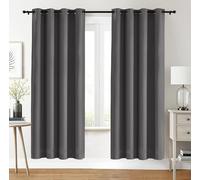 Utopia Bedding Blackout Curtains Grommet Thermal 2 Panels Drapes [Grey, 46 x 90 Inches] Sound Insulated Curtain for Bedroom and Living Room (117x228 cm)