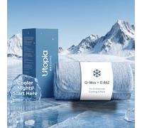 Utopia Bedding Blue Cooling Blanket Twin Size for Hot Sleepers, Q-Max>0.462 Nylon Cold Fabric Absorbs Night Sweats and Body Heat, Light Bed Throws for Travel Camping Outdoor, 60x80 Inch