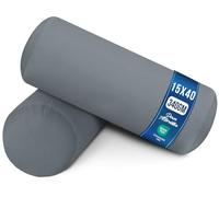 Utopia Bedding Bolster Pillow 2 Pack, 15 x 40 cm, Bolster Cushion - Grey
