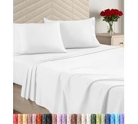 Utopia Bedding Queen Sheet Set - Brushed Microfiber - Soft Bed Sheets for Queen Size Bed Set - Luxury Bedding Sheets with Fitted Sheet, Flat Sheet & 2 Pillow Cases - Deep Pocket Queen Sheets (White)