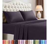 Utopia Bedding California King Sheet Set - 4 Piece Bed Sheets for Cal King Size Bed, Soft and Breathable Microfiber, Includes 1 Fitted Sheet, 1 Flat Sheet and 2 Pillowcases (Purple)