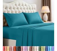 Utopia Bedding California King Sheet Set - 4 Piece Bed Sheets for Cal King Size Bed, Soft and Breathable Microfiber, Includes 1 Fitted Sheet, 1 Flat Sheet and 2 Pillowcases (Denim Blue)