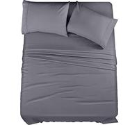 Utopia Bedding California King Sheet Sets - 4 Piece Bedding - Brushed Microfiber - Shrinkage and Fade Resistant - Easy Care (Cal King, Grey)