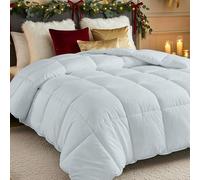 Utopia Bedding Comforters King Size All Season Down Alternative Duvet Insert with Box Stitching with Corner Tabs, Machine Washable (Light Grey)