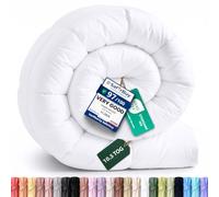 Utopia Bedding Coverless Super King Duvet, 10.5 Tog Box Stitched, White | Soft Touch Comforter with Durable Quilting and Even Filling, Added Corner Tabs, Machine Washable with easy cleaning