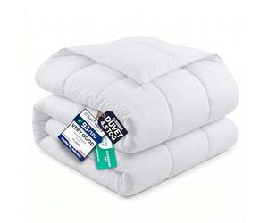 Utopia Bedding Coverless Super King Duvet, 4.5 Tog Lightweight Summer Duvet, Soft Breathable Microfiber with Box Stitching, 220 x 260 cm, White