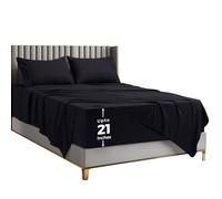 Utopia Bedding Deep Pocket Full Sheets - 4 Pc Sheet Set - Cooling, Soft & Breathable - Oeko-TEX Bed Sheets with Deep Fit for Mattresses Up to 21 Inches (Black)