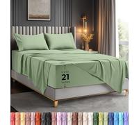 Utopia Bedding Deep Pocket King Sheet Set - Fits Mattresses Up to 21 inches - 4 Piece Bed Sheets Soft Cooling Sheets - Fade & Shrink Resistant - (Sage)