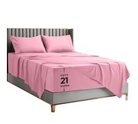 Utopia Bedding Deep Pocket Queen Sheet Set - Fits Mattresses Up to 21 inches - Cooling, Soft & Breathable - Oeko-TEX 4 Piece Bed Sheets (Pink)