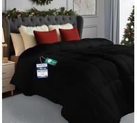 Utopia Bedding Double Duvet - 4.5 Tog Lightweight Coverless All Season Duvet, Soft Breathable Microfiber with Box Stitching, 200x200 cm (Black)