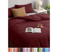 Utopia Bedding Double Duvet Cover Set, Burgundy