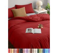Utopia Bedding Double Duvet Cover Set with 2 Pillowcases 50x75 cm, Red