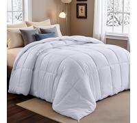 Utopia Bedding Double Duvet For All Seasons 7.5 Tog with Corner Tabs - Microfiber Soft - Box Stitched Down Alternative Quilt (Double, White)