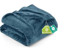 Utopia Bedding Double Fleece Blanket 150x200cm - Soft Warm Lightweight Breathable Luxury Decorative Bed Throw For Sofa & Armchairs - Cosy All Weather Fluffy Blanket Gift For Men & Women, Stone Blue