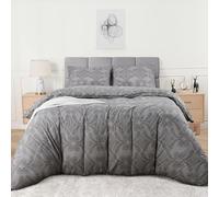Utopia Bedding Double Paisley Grey Print Duvet Cover Set - Soft Microfibre Polyester - Bedding Quilt Cover Set