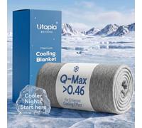 Utopia Bedding Double Size Cooling Blanket Made from Lightweight Nylon, Breathable Summer Blanket for Soft Comfort, Travel-Friendly, Perfect for Hot Nights (Grey, 150x200 cm)