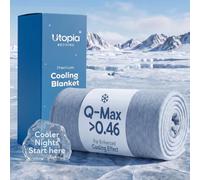 Utopia Bedding Double Size Cooling Blanket Made from Lightweight Nylon, Breathable Summer Blanket for Soft Comfort, Travel-Friendly, Perfect for Hot Nights (Blue, 150x200 cm)