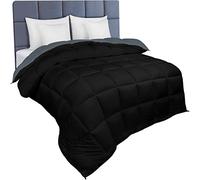 Utopia Bedding Down Alternative Reversible Comforter 10.5 Tog Duvet Insert Microfiber Box Stitched 230 x 260 cm - (Super King, Black/Grey) (Pack of 3)