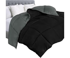 Utopia Bedding Down Alternative Reversible Comforter All Season Duvet Insert Microfiber Box Stitched 3D Hollow Siliconized Comforter,