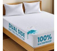 Utopia Bedding Dual Sided Mattress Protector with Waterproof Terry Top and Side Panels King Size, Soft and Breathable Mattress Cover, Fitted Style with Stretchable Elastic Pockets
