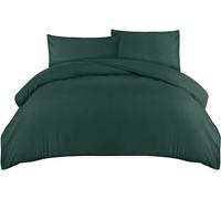 Utopia Bedding Duvet Cover, 200 x 200 cm, with 2 Pillowcases, 50 x 75 cm - Emerald - Bedding Set 200 x 200 cm - Soft Brushed Microfibre Duvet Cover Sets