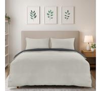 Utopia Bedding Duvet Cover Double - Soft Microfibre Polyester Duvet Cover with Pillow cases - Bedding Quilt Cover Set (Dark Grey/Light Grey)