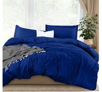 Utopia Bedding Duvet Cover King Size - 1 Comforter Cover with 2 Pillow Shams - 3 Piece Bedding Duvet Cover with Zipper Closure - Soft Brushed Microfiber, 104 X 90 Inches (Royal Blue)
