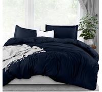 Utopia Bedding 3pc Microfiber Duvet Cover Set (King, Navy)