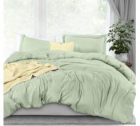 Utopia Bedding Duvet Cover King Size - 1 Comforter Cover with 2 Pillow Shams - 3 Pieces Bedding Duvet Cover with Zipper Closure - Soft Brushed Microfiber, 104 X 90 Inches (Sage)