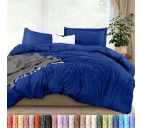 Utopia Bedding Duvet Cover King Size - 3 Piece with Zipper Closure - 1 Comforter Cover 104X90 Inches & 2 Pillow Shams 20X36 Inches (Royal Blue) Comforter Not Included