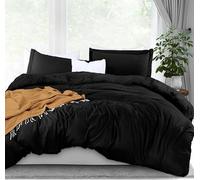 Utopia Bedding Duvet Cover King Size - 1 Comforter Cover with 2 Pillow Shams - 3 Pieces Bedding Duvet Cover with Zipper Closure - Soft Brushed Microfiber, 104 X 90 Inches (Black)