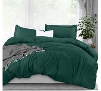 Utopia Bedding Duvet Cover King Size - 1 Comforter Cover with 2 Pillow Shams - 3 Piece Bedding Duvet Cover with Zipper Closure - Soft Brushed Microfiber, 104 X 90 Inches (Emerald)