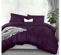 Utopia Bedding Duvet Cover King Size Set - 1 Duvet Cover with 2 Pillow Shams - 3 Pieces Comforter Cover with Zipper Closure - Ultra Soft Brushed Microfiber, 104 X 90 Inches (King, Purple)
